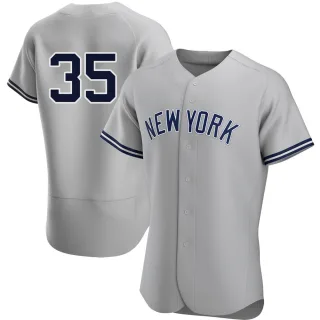 Men's Authentic Gray Clay Holmes New York Yankees Road Jersey