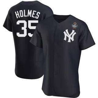 Men's Authentic Navy Clay Holmes New York Yankees Alternate 2024 World Series Jersey