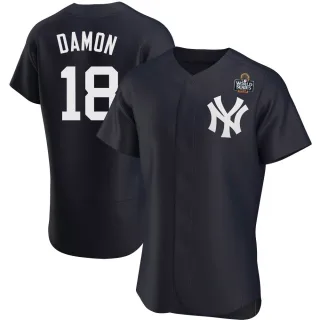 Men's Authentic Navy Johnny Damon New York Yankees Alternate 2024 World Series Jersey