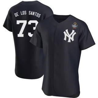 Men's Authentic Navy Yerry de los Santos New York Yankees Alternate 2024 World Series Jersey