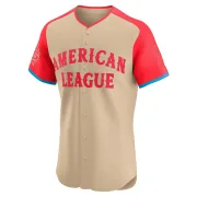 Men's Elite Cream Clay Holmes New York Yankees American League 2024 All-Star Game Jersey