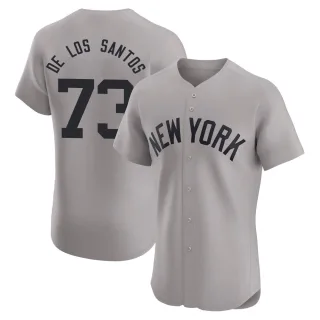 Men's Elite Gray Yerry de los Santos New York Yankees Road Jersey