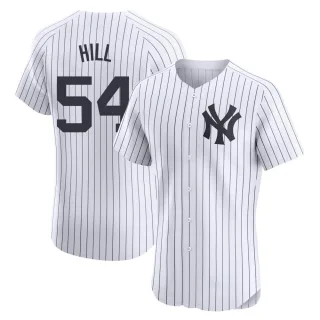 Men's Elite White Tim Hill New York Yankees Home Jersey