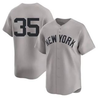 Men's Limited Gray Clay Holmes New York Yankees Away 2nd Jersey