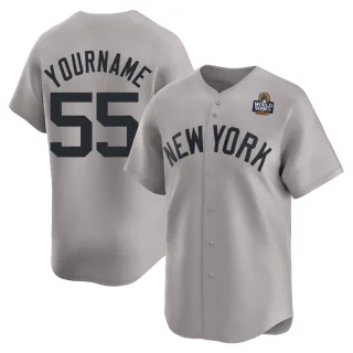 Men's Limited Gray Hideki Matsui New York Yankees Away 2024 World Series Jersey