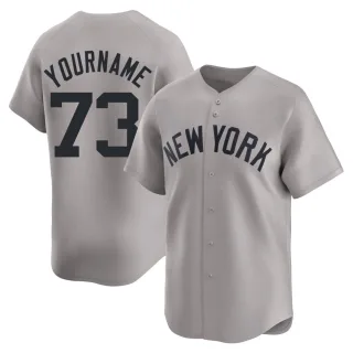 Men's Limited Gray Yerry de los Santos New York Yankees Away Jersey