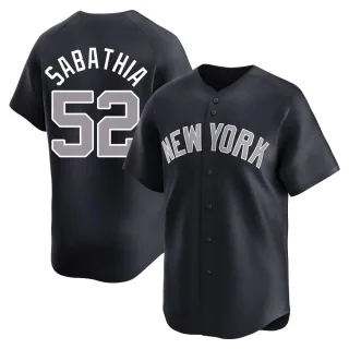 Men's Limited Navy CC Sabathia New York Yankees Alternate Jersey