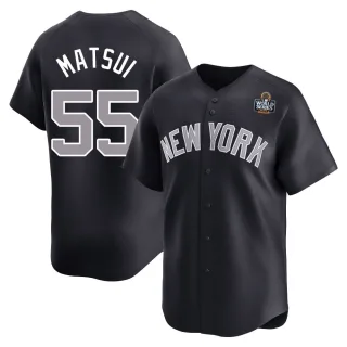 Men's Limited Navy Hideki Matsui New York Yankees Alternate 2024 World Series Jersey