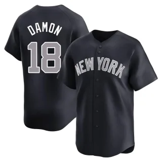 Men's Limited Navy Johnny Damon New York Yankees Alternate Jersey