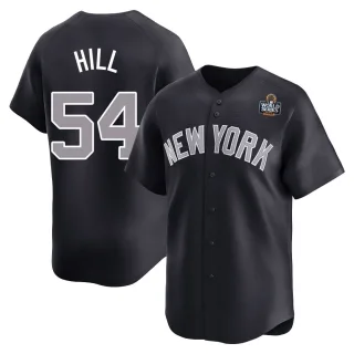 Men's Limited Navy Tim Hill New York Yankees Alternate 2024 World Series Jersey