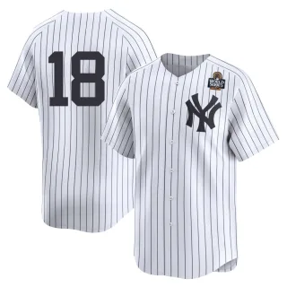 Men's Limited White Johnny Damon New York Yankees Yankee Home 2nd 2024 World Series Jersey