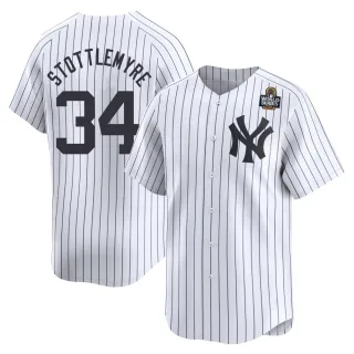 Men's Limited White Mel Stottlemyre New York Yankees Yankee Home 2024 World Series Jersey