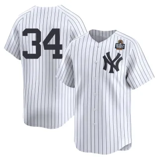 Men's Limited White Mel Stottlemyre New York Yankees Yankee Home 2nd 2024 World Series Jersey