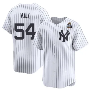 Men's Limited White Tim Hill New York Yankees Yankee Home 2024 World Series Jersey