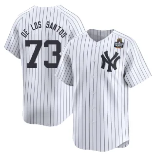 Men's Limited White Yerry de los Santos New York Yankees Yankee Home 2024 World Series Jersey