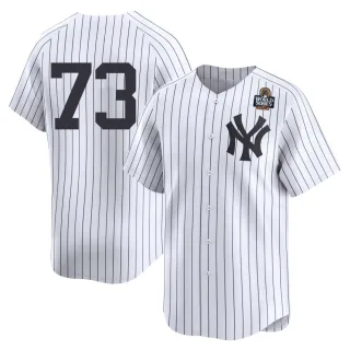 Men's Limited White Yerry de los Santos New York Yankees Yankee Home 2nd 2024 World Series Jersey