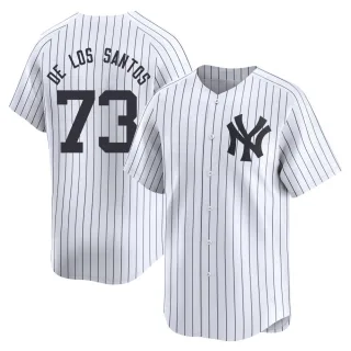 Men's Limited White Yerry de los Santos New York Yankees Yankee Home Jersey