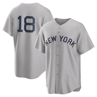 Men's Replica Gray Johnny Damon New York Yankees 2021 Field of Dreams Jersey