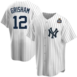 Men's Replica White Trent Grisham New York Yankees Home 2024 World Series Jersey