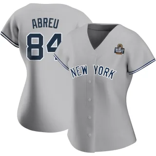 Women's Authentic Gray Albert Abreu New York Yankees Road Name 2024 World Series Jersey