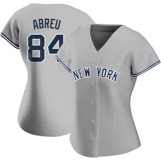 Women's Authentic Gray Albert Abreu New York Yankees Road Name Jersey