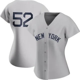 Women's Authentic Gray CC Sabathia New York Yankees 2021 Field of Dreams Jersey