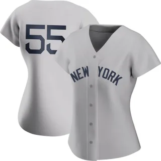 Women's Authentic Gray Hideki Matsui New York Yankees 2021 Field of Dreams Jersey