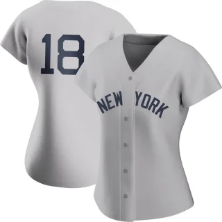 Women's Authentic Gray Johnny Damon New York Yankees 2021 Field of Dreams Jersey