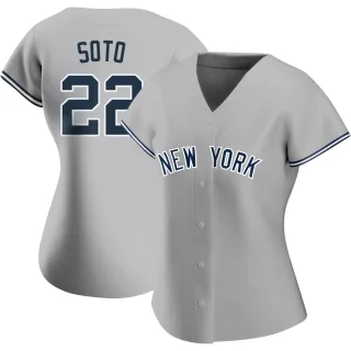 Women's Authentic Gray Juan Soto New York Yankees Road Name Jersey