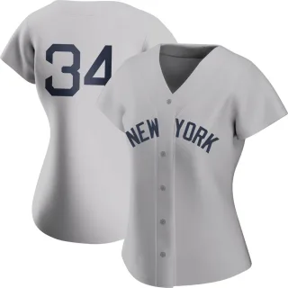 Women's Authentic Gray Mel Stottlemyre New York Yankees 2021 Field of Dreams Jersey