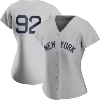 Women's Authentic Gray Yoendrys Gomez New York Yankees 2021 Field of Dreams Jersey