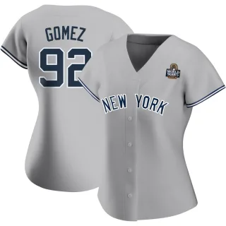 Women's Authentic Gray Yoendrys Gomez New York Yankees Road Name 2024 World Series Jersey