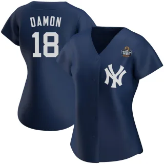 Women's Authentic Navy Johnny Damon New York Yankees Alternate Team 2024 World Series Jersey