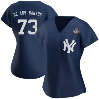 Women's Authentic Navy Yerry de los Santos New York Yankees Alternate Team 2024 World Series Jersey