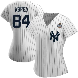 Women's Authentic White Albert Abreu New York Yankees Home Name 2024 World Series Jersey