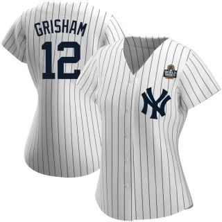 Women's Authentic White Trent Grisham New York Yankees Home Name 2024 World Series Jersey