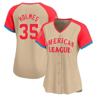 Women's Limited Cream Clay Holmes New York Yankees American League 2024 All-Star Game Jersey