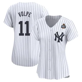 Women's Limited White Anthony Volpe New York Yankees Yankee Home 2024 World Series Jersey