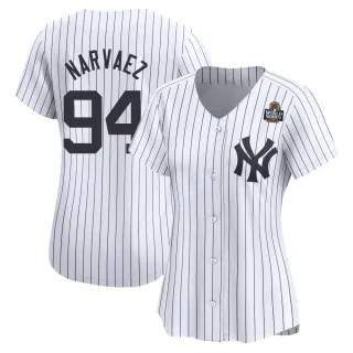 Women's Limited White Carlos Narvaez New York Yankees Yankee Home 2024 World Series Jersey