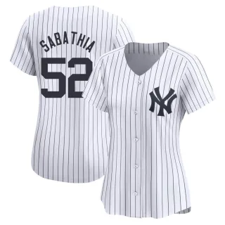 Women's Limited White CC Sabathia New York Yankees Yankee Home Jersey