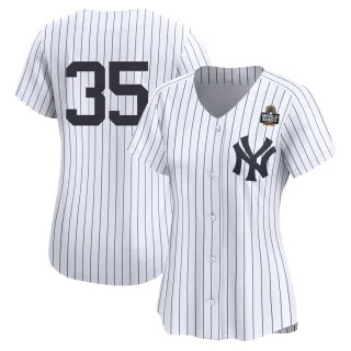 Women's Limited White Clay Holmes New York Yankees Yankee Home 2nd 2024 World Series Jersey