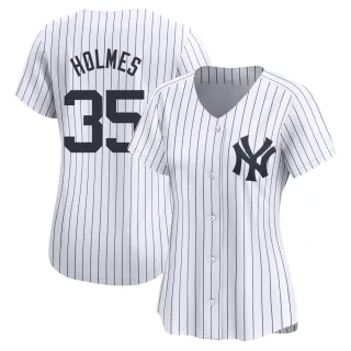 Women's Limited White Clay Holmes New York Yankees Yankee Home Jersey