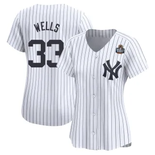 Women's Limited White David Wells New York Yankees Yankee Home 2024 World Series Jersey