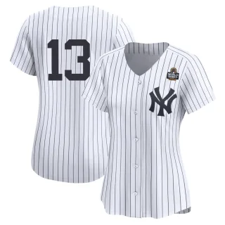 Women's Limited White Jazz Chisholm Jr. New York Yankees Yankee Home 2nd 2024 World Series Jersey