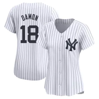 Women's Limited White Johnny Damon New York Yankees Yankee Home Jersey