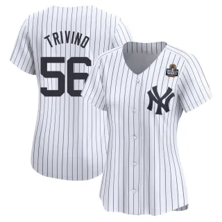 Women's Limited White Lou Trivino New York Yankees Yankee Home 2024 World Series Jersey