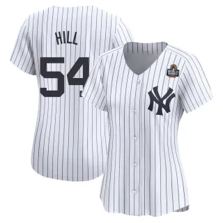 Women's Limited White Tim Hill New York Yankees Yankee Home 2024 World Series Jersey