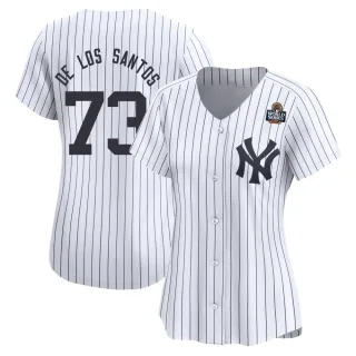 Women's Limited White Yerry de los Santos New York Yankees Yankee Home 2024 World Series Jersey