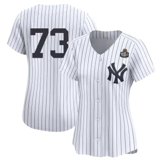 Women's Limited White Yerry de los Santos New York Yankees Yankee Home 2nd 2024 World Series Jersey