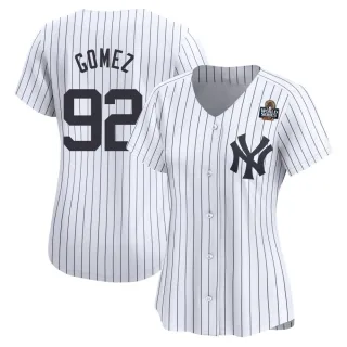 Women's Limited White Yoendrys Gomez New York Yankees Yankee Home 2024 World Series Jersey